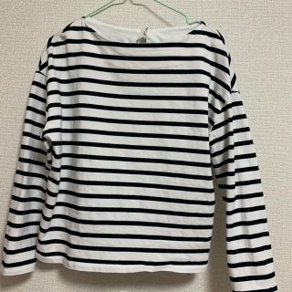 ムジルシリョウヒン(MUJI (無印良品))のトップス ボーダー 冬服 長袖(ニット/セーター)