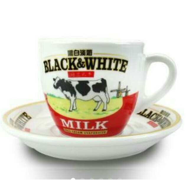 香港みやげ BLACK＆WHITE MILKカップ＆ソーサABペア２脚セットの通販 ...