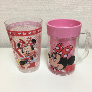 ミニーマウス(ミニーマウス)のミニー コップ カップ プラスチック ピンク ディズニー ミニーマウス ♡(グラス/カップ)