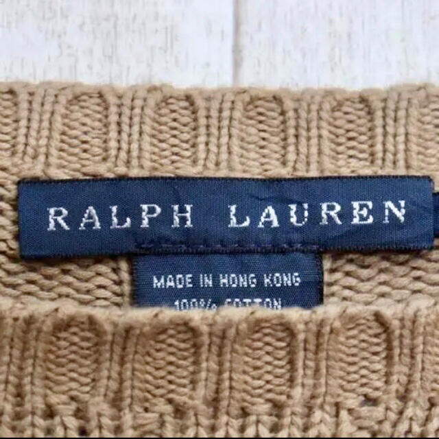 Ralph Lauren(ラルフローレン)のラルフローレン Mサイズ  ワンポイントクルーネックセーター ケーブルニット メンズのトップス(ニット/セーター)の商品写真