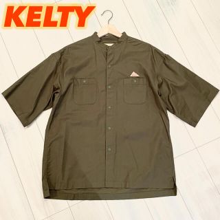 ケルティ(KELTY)の【KELTY ケルティ】バンドカラーシャツ カーキ L(シャツ)