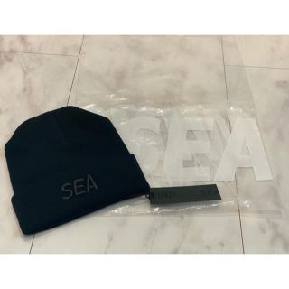 WIND AND SEA ビーニー　ニットキャップ　即完売　初期モデル　ブラック(ニット帽/ビーニー)