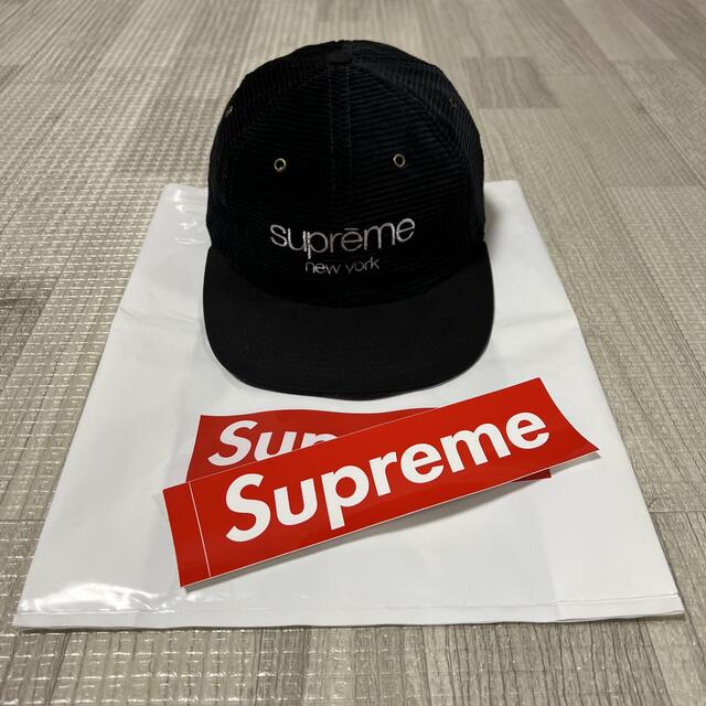 人気品! SUPREME ワーク ジェット キャップ コーデュロイ ブラック 黒