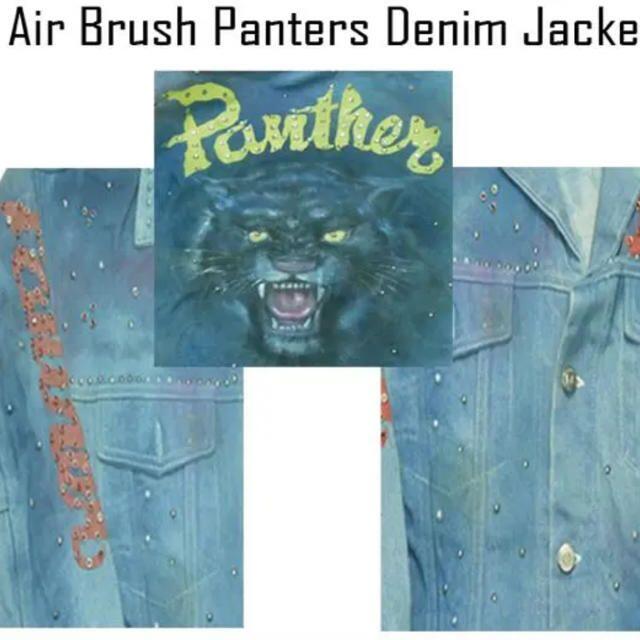 新品 90ｓエアブラッシュデニムジャケット Panthers メンズのジャケット/アウター(Gジャン/デニムジャケット)の商品写真