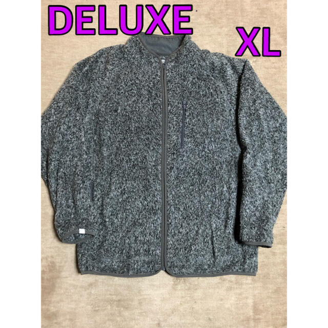 DELUXE(デラックス)のXL DELUXE デラックス フリース ジャケット グレー L メンズのジャケット/アウター(ブルゾン)の商品写真