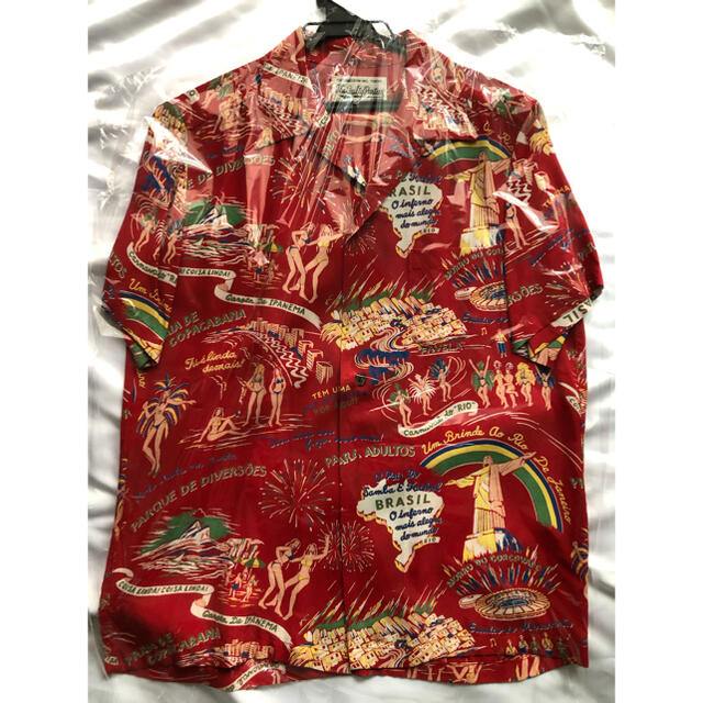 WACKO MARIA ブラジル アロハシャツ M 赤 超熱 lecoupe-chou.fr