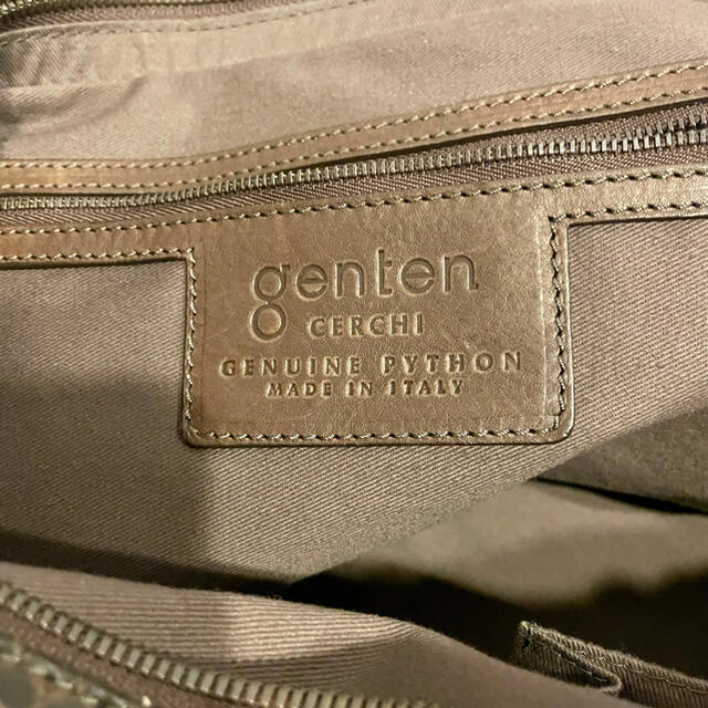 genten - GENTEN ゲンテン パイソン クロコダイル レザー トートバッグ