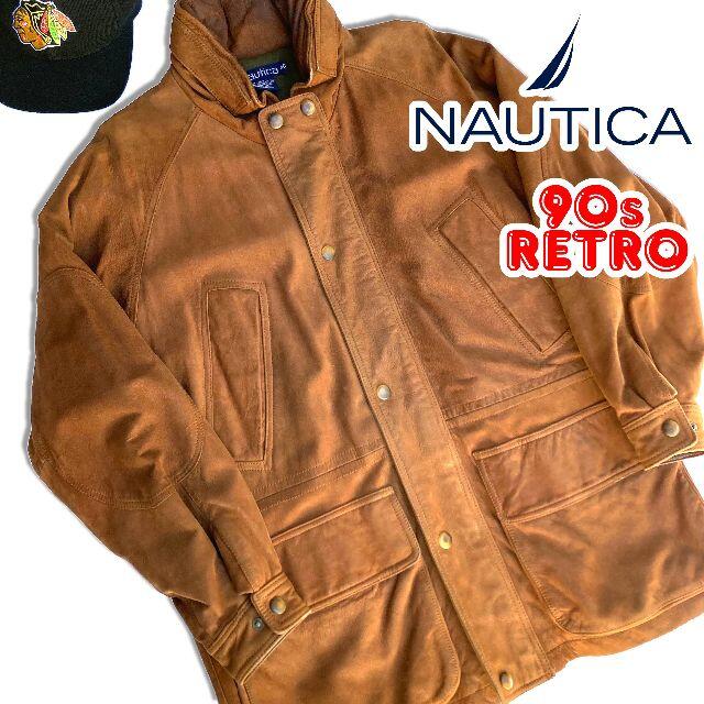 セール市場 Nautica 90s ノーティカ M65 レザージャケット ブラウン 40 L Nauticaの 流行サイト We Com Vc