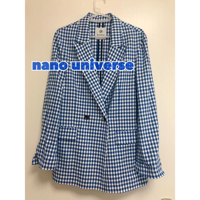 nano・universe(ナノユニバース)の【極美品】nano universe ギンガムチェック テーラードジャケット レディースのジャケット/アウター(テーラードジャケット)の商品写真