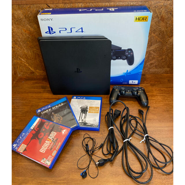 PlayStation4 CUH-2100BB01 本体セット ＋ ソフト3本