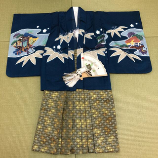 七五三　五歳男の子　羽織袴(和服/着物)