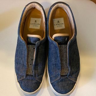 ランバンオンブルー(LANVIN en Bleu)のランバンオンブルー☆スリッポン(２３)デニム&スタッズ  本革(スニーカー)