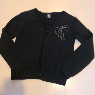 ザラキッズ(ZARA KIDS)のZARA１３０～１４０黒　女の子カーディガン(カーディガン)