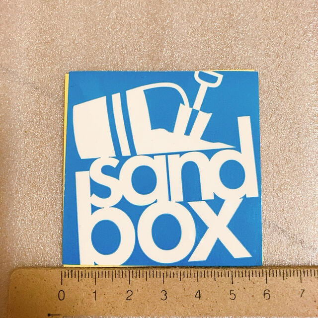 sandbox ステッカー ライトブルー×ホワイト スポーツ/アウトドアのスノーボード(その他)の商品写真