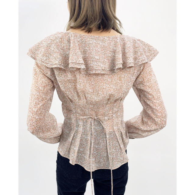 Verybrain(ベリーブレイン)のVerybrain147 Flower double colar blouse  レディースのトップス(シャツ/ブラウス(長袖/七分))の商品写真