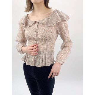 ベリーブレイン(Verybrain)のVerybrain147 Flower double colar blouse (シャツ/ブラウス(長袖/七分))