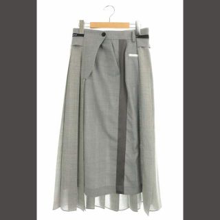 sacai   サカイ SS Suiting Skirt プリーツ ラップスカート ロングの