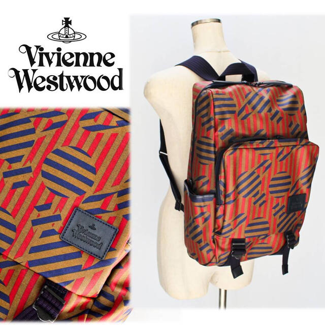 ♦︎マチ約15オーブの総柄☆ Vivienne Westwood リュック