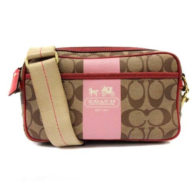 COACH - コーチ ヘリテージストライプ シグネチャー ショルダーバッグ