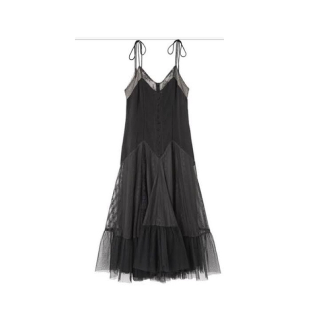 AKB48(エーケービーフォーティーエイト)の【Herlipto】Lace-Trimmed Satin Cami Dress レディースのワンピース(ロングワンピース/マキシワンピース)の商品写真