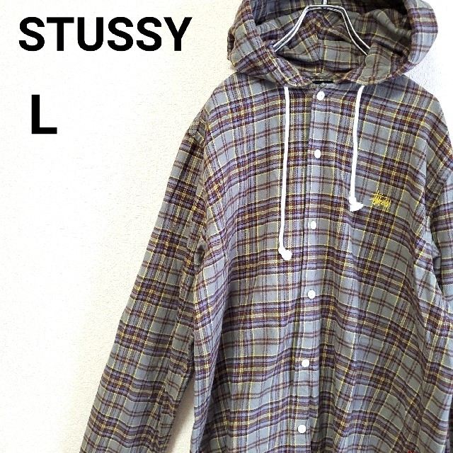 希少★90S白タグ★STUSSYステューシー★デカロゴジャズマンスウェット★L★