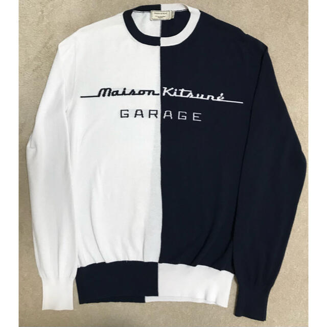 MAISON KITSUNE'(メゾンキツネ)のSALE メゾンキツネ  バイカラーニット メンズのトップス(ニット/セーター)の商品写真