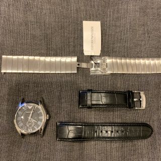 エンポリオアルマーニ(Emporio Armani)の新品 定価6万 アルマーニ スマートウォッチのベルト 時計・レザーベルトセット(金属ベルト)