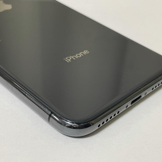 iPhone(アイフォーン)の■SIMフリーiPhoneX  256GB グレー　バッテリー新品100%■ スマホ/家電/カメラのスマートフォン/携帯電話(スマートフォン本体)の商品写真