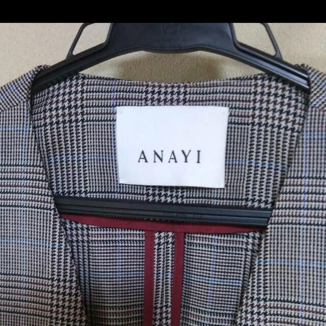 ANAYI(アナイ)の探してます！アナイグレンチェックジャケットのベルト レディースのジャケット/アウター(ノーカラージャケット)の商品写真