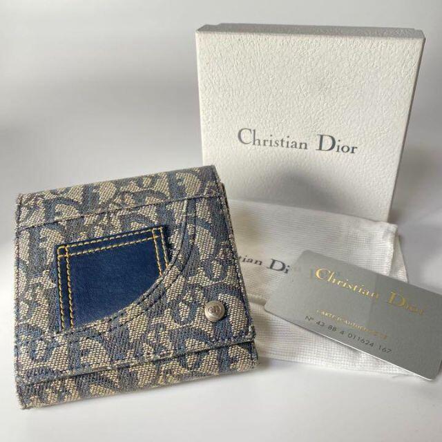 美品 ディオール DIOR トロッター ジャガード 箱付き 折り財布AYの全商品