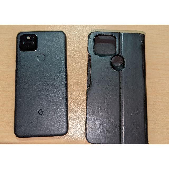 Google(グーグル)のPixel5 5G 128G ジャストブラック SIMフリ－ 美品 スマホ/家電/カメラのスマートフォン/携帯電話(スマートフォン本体)の商品写真