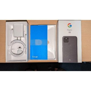 グーグル(Google)のPixel5 5G 128G ジャストブラック SIMフリ－ 美品(スマートフォン本体)