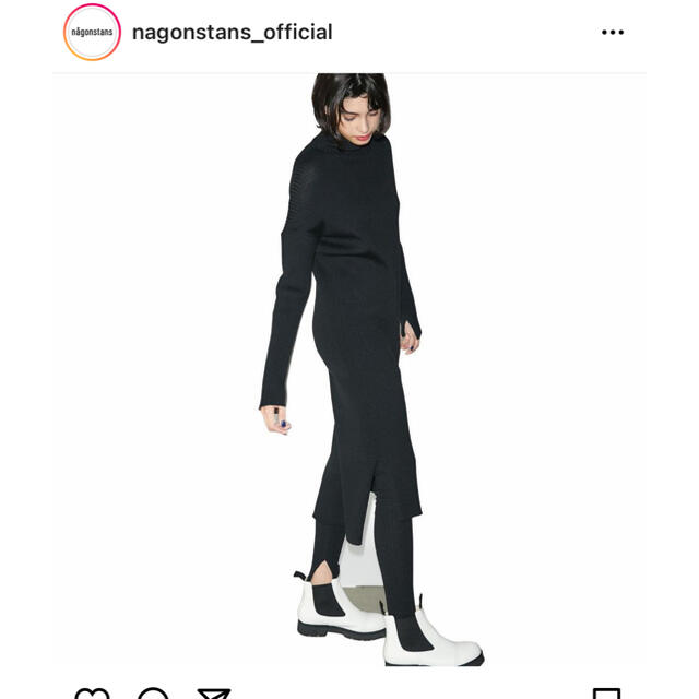 ナゴンスタンス nagonstanニットワンピ 黒 - ロングワンピース/マキシ ...