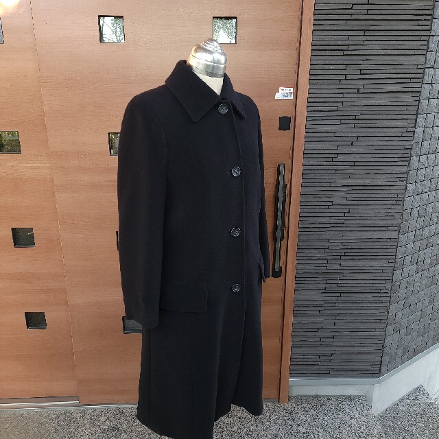 Max Mara(マックスマーラ)のマックスマーラ　Max Mara　アンゴラ.ラムウール コート　黒　イタリア製　 レディースのジャケット/アウター(ロングコート)の商品写真