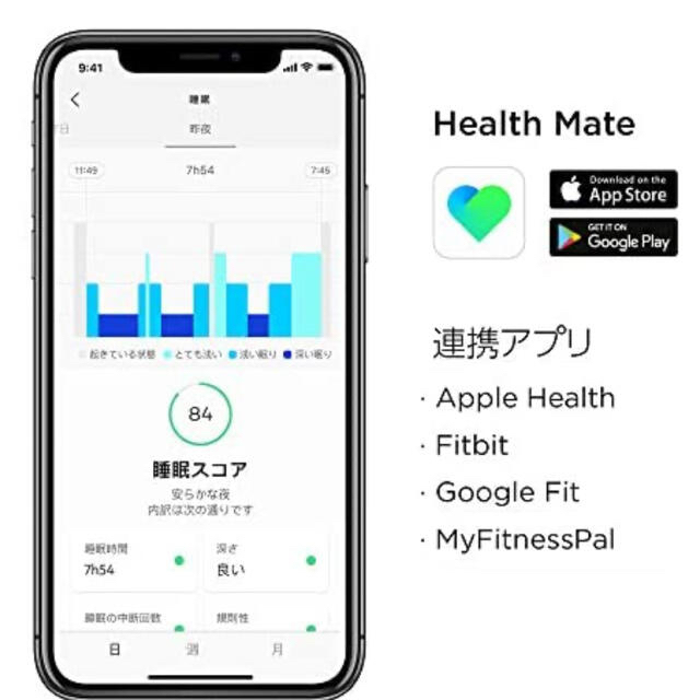 Withings 睡眠パッド WSM02-ALL-JP スマホ/家電/カメラの美容/健康(その他)の商品写真