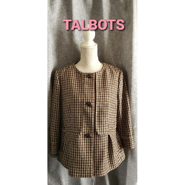 TALBOTS(タルボット)の未使用品レベル　タルボット　ウールの素敵なノーカラージャケット レディースのジャケット/アウター(ノーカラージャケット)の商品写真