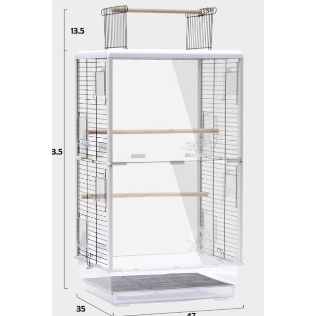 専用スタンド付き◆片面クリアタイプ クリア窓 大型鳥かご