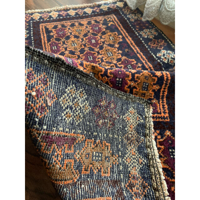 48/89 "紫水晶" Afghan Baluchi  Vintage Rug