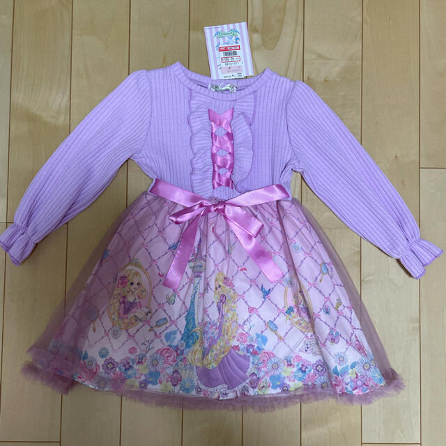 しまむら(シマムラ)の♡エコネコ  ラプンツェル ワンピース♡ キッズ/ベビー/マタニティのキッズ服女の子用(90cm~)(ワンピース)の商品写真