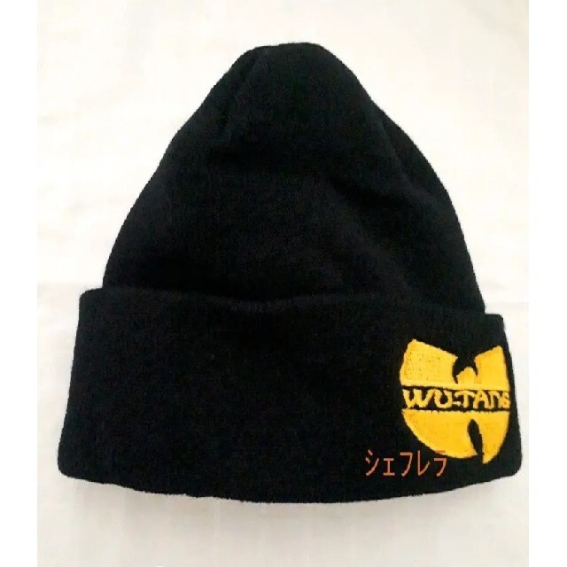 Wu-Tang Clan ウータン クラン　ニットキャップ　ブラック×イエロー メンズの帽子(ニット帽/ビーニー)の商品写真