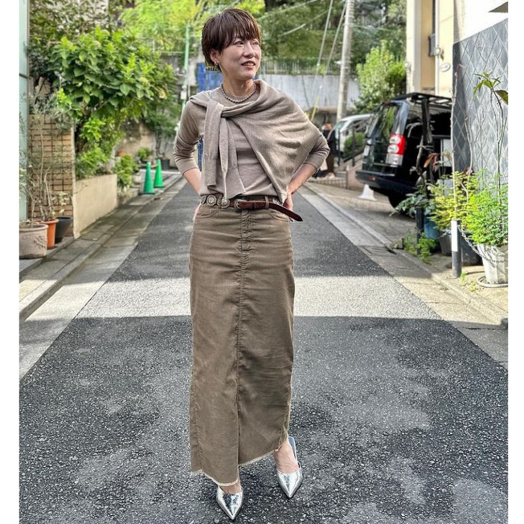 DEUXIEME CLASSE(ドゥーズィエムクラス)の新品 Whim Gazette TCコール製品染めマキシスカート レディースのスカート(ロングスカート)の商品写真