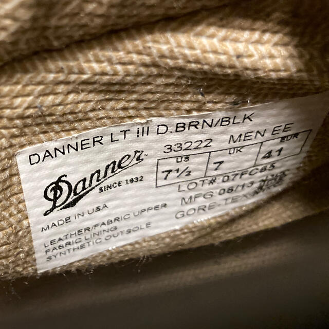 Danner(ダナー)のダナーライト Danner LIGHT Ⅲ 3 33222 7 1/2 美品 メンズの靴/シューズ(ブーツ)の商品写真