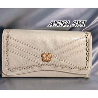 アナスイ(ANNA SUI)のANNA SUI アナスイ　長財布　がま口　バタフライ　エナメル(財布)