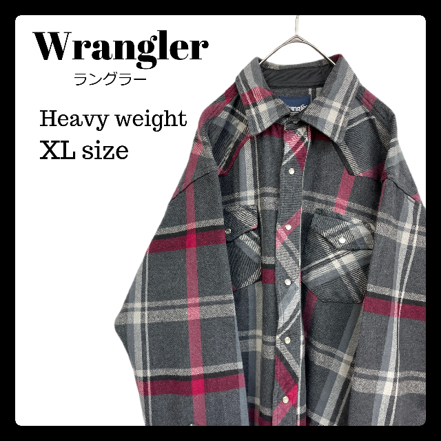 Wrangler(ラングラー)のUSA古着 ラングラー ヘビーウェイト 長袖シャツ ネルシャツ チェック XL メンズのトップス(シャツ)の商品写真