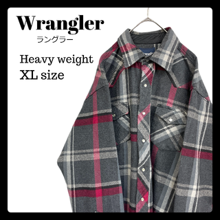 ラングラー(Wrangler)のUSA古着 ラングラー ヘビーウェイト 長袖シャツ ネルシャツ チェック XL(シャツ)