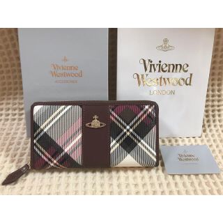 ヴィヴィアンウエストウッド(Vivienne Westwood)の【新品未使用 ヴィヴィアンウエストウッド　長財布  茶 チェック　(財布)