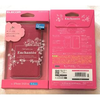 エレコム(ELECOM)のiPhone12 mini 手帳 レザー Enchante'e 磁石付PD393(iPhoneケース)