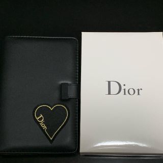 クリスチャンディオール(Christian Dior)のディオール　ブラックレザー調6穴手帳ノート(ノート/メモ帳/ふせん)