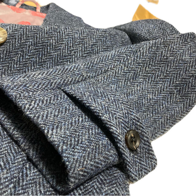 美品✨Harris Tweed ウール100% ベルト付き　ショートコート