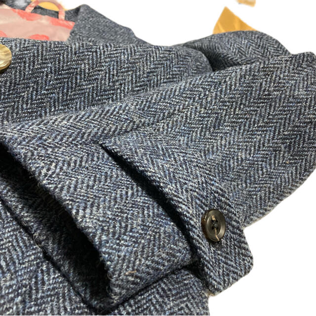 Harris Tweed(ハリスツイード)の【百貨店購入】ハリスツイード ショート ハーフ丈 コート S ヘリンボーン織 メンズのジャケット/アウター(ピーコート)の商品写真